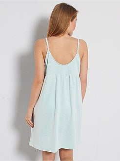 Robe courte avec nœud sur poitrine - Kiabi