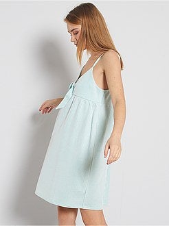 Robe courte avec nœud sur poitrine - Kiabi
