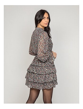 Robe courte avec volants IZZY