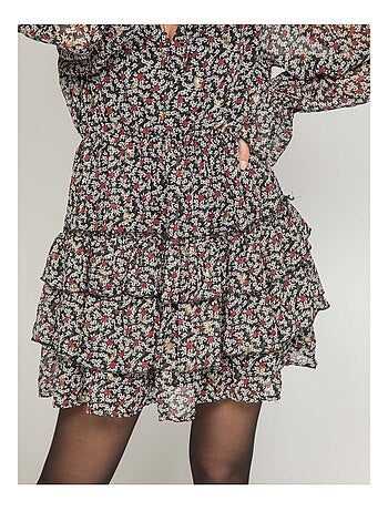 Robe courte avec volants IZZY