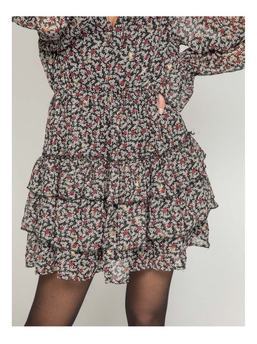 Robe courte avec volants IZZY - Kiabi