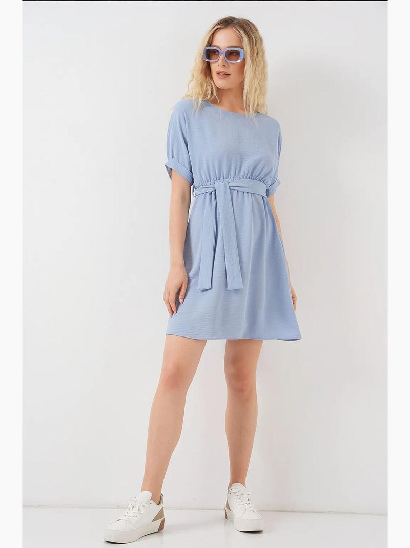 Robe courte ayrobin à manches courtes 2572 bdart Bleu clair - Kiabi