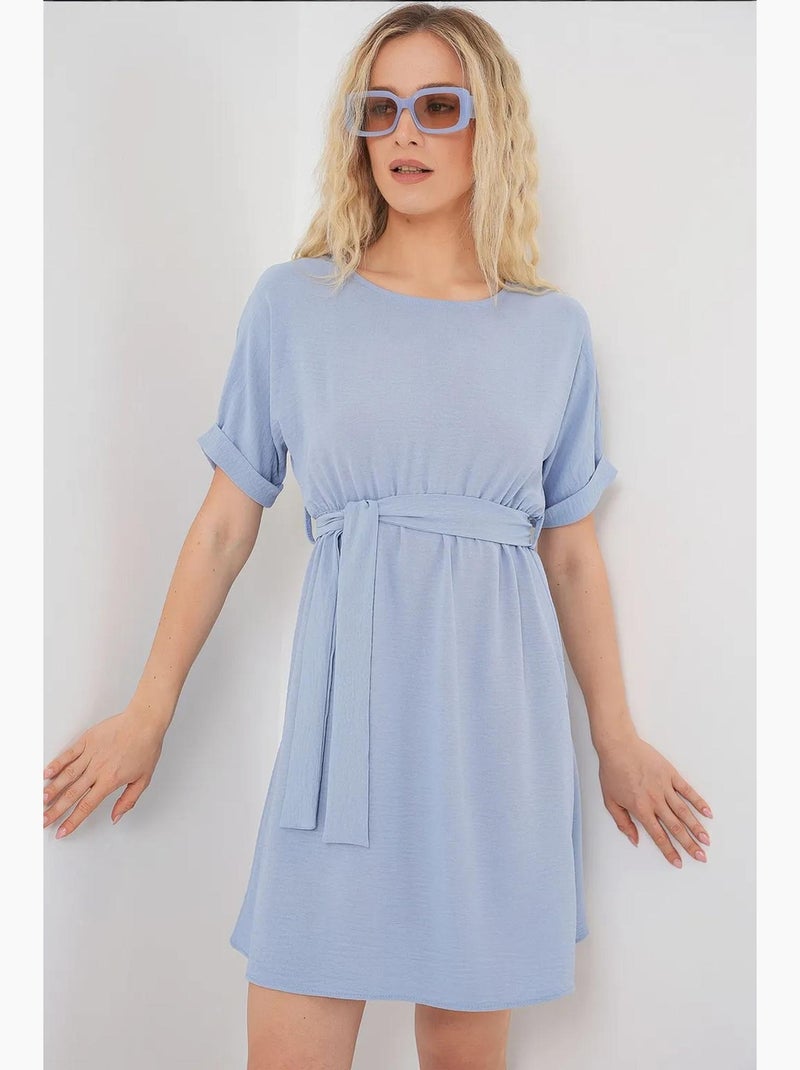 Robe courte ayrobin à manches courtes 2572 bdart Bleu clair - Kiabi