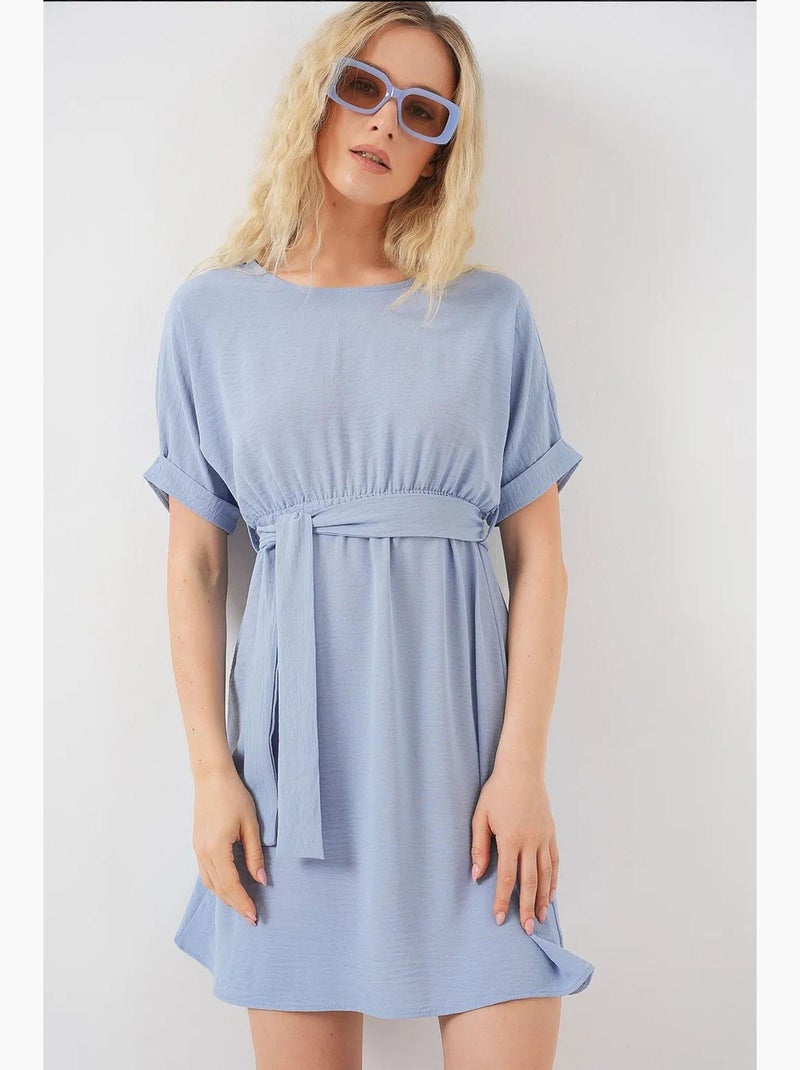 Robe courte ayrobin à manches courtes 2572 bdart Bleu clair - Kiabi