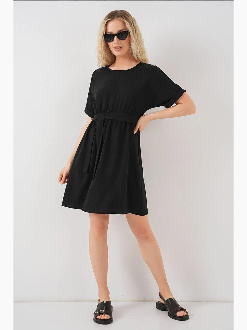 Robe courte ayrobin à manches courtes 2572 bdart Noir - Kiabi
