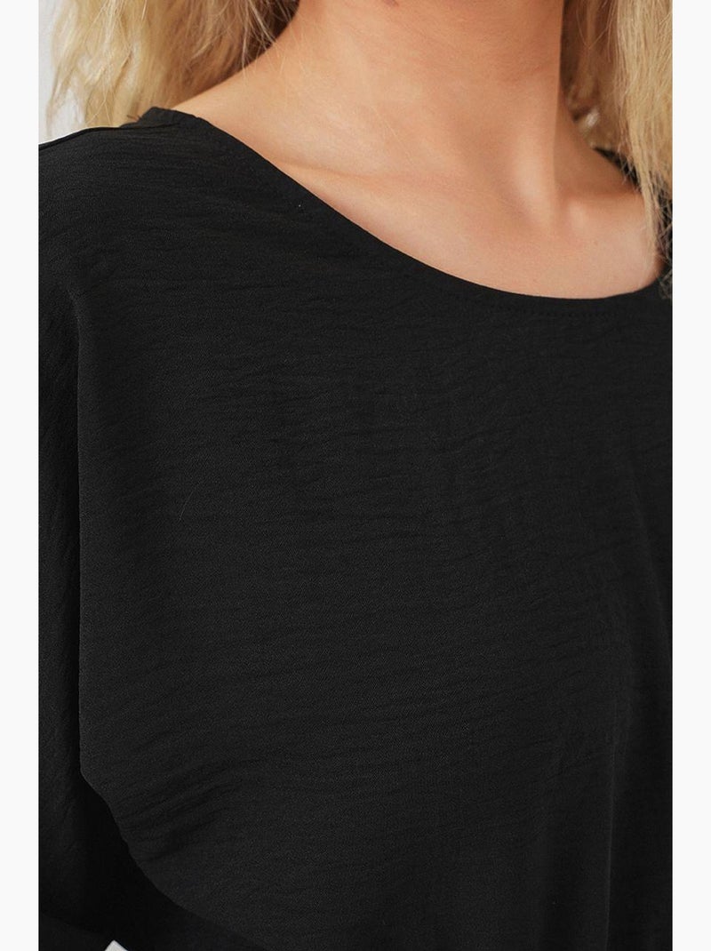 Robe courte ayrobin à manches courtes 2572 bdart Noir - Kiabi