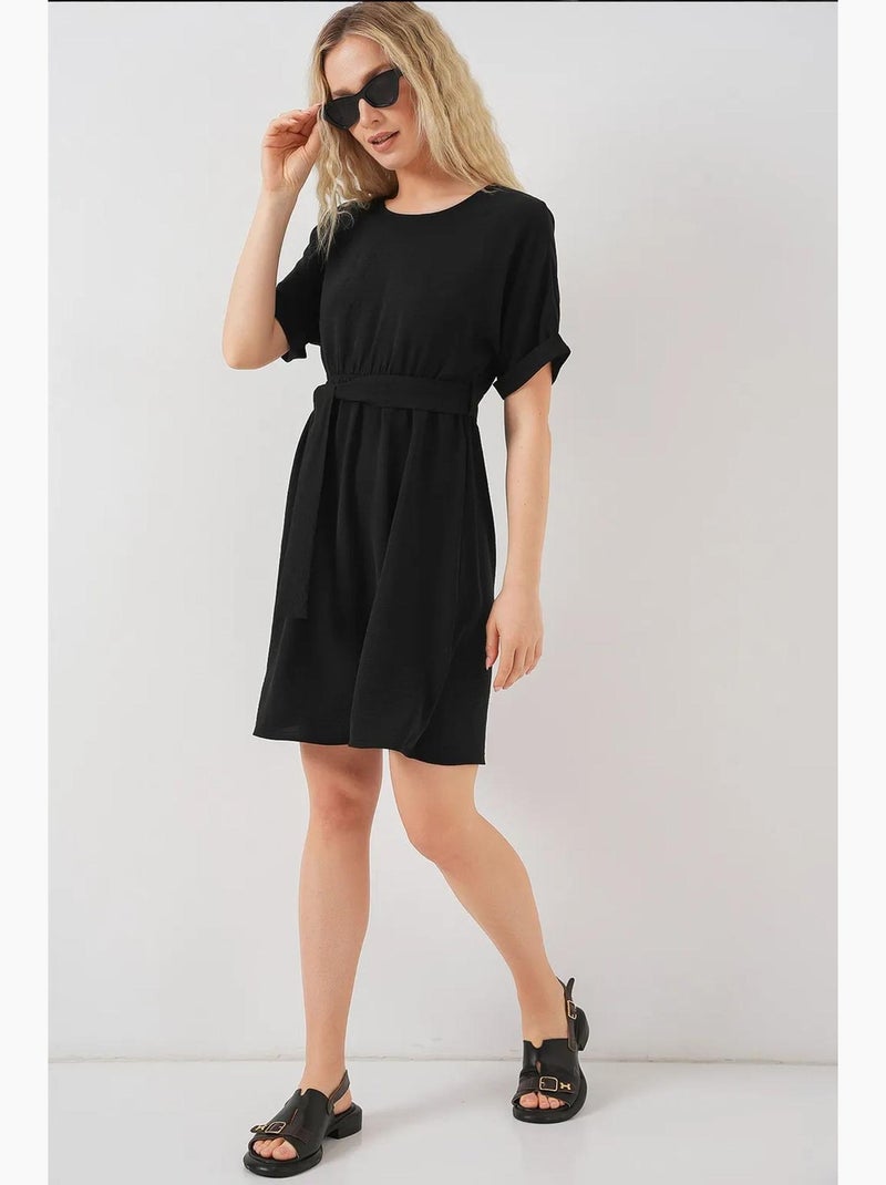 Robe courte ayrobin à manches courtes 2572 bdart Noir - Kiabi