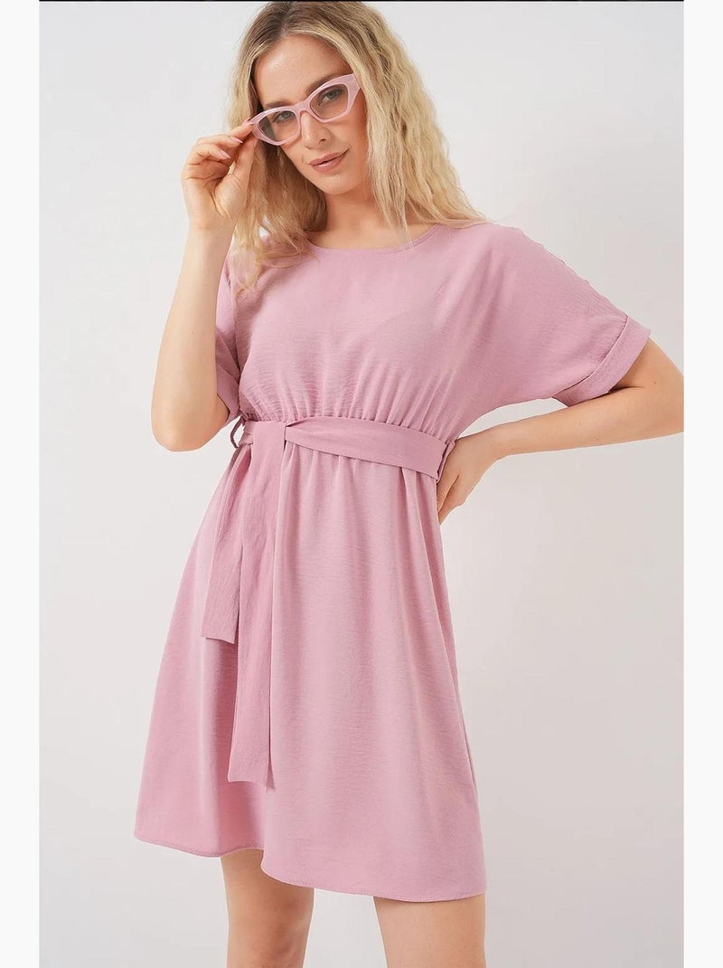 Robe courte ayrobin à manches courtes 2572 bdart Rose pâle - Kiabi