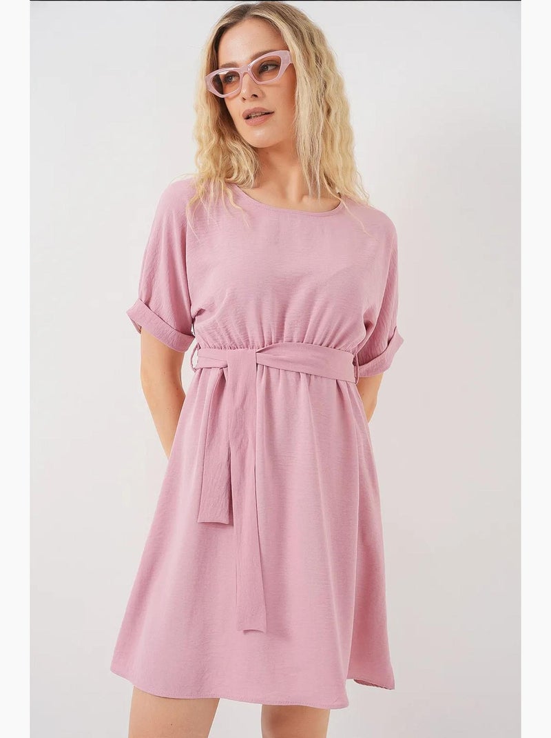 Robe courte ayrobin à manches courtes 2572 bdart Rose pâle - Kiabi