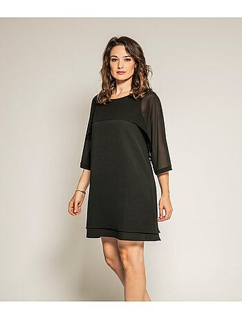 Robe courte bimatière IDALIE