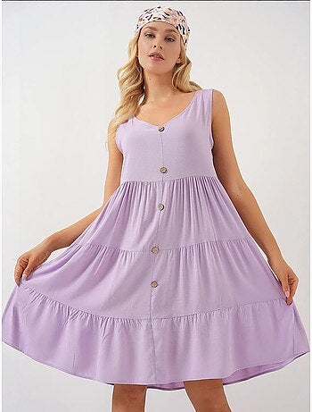 Robe courte boutonnée sans manches bdart
