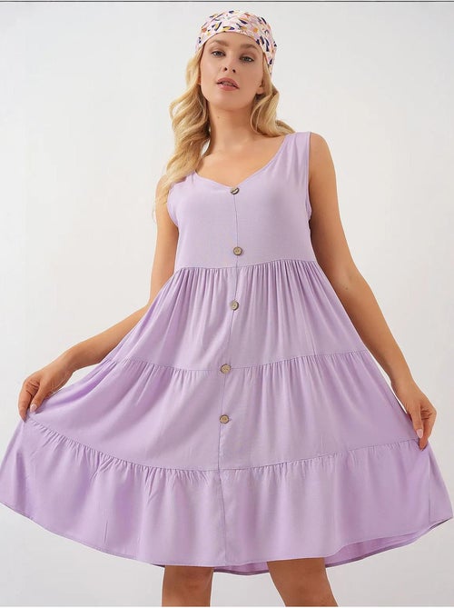Robe courte boutonnée sans manches bdart - Kiabi Robe courte boutonnée sans manches bdart - Kiabi