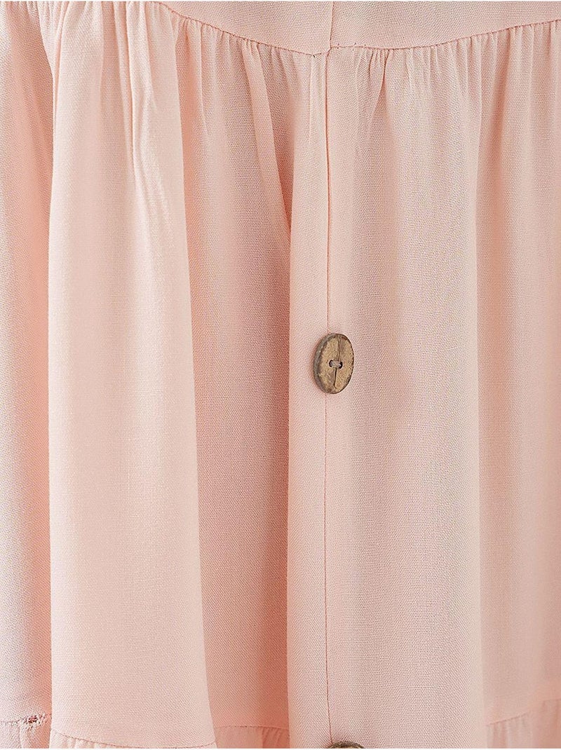 Robe courte boutonnée sans manches bdart Rose pâle - Kiabi