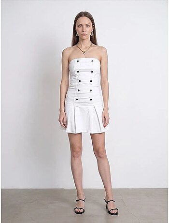 Robe courte bustier avec détail de boutons dilvin