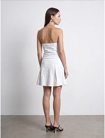 Robe courte bustier avec détail de boutons dilvin