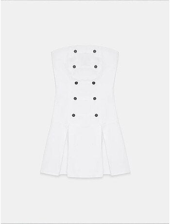 Robe courte bustier avec détail de boutons dilvin