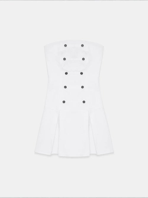 Robe courte bustier avec détail de boutons dilvin - Kiabi Robe courte bustier avec détail de boutons dilvin - Kiabi