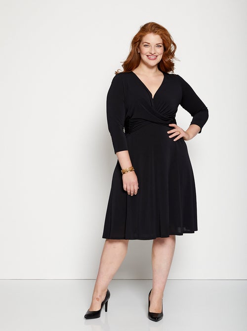 Robe courte cache-coeur en maille - Afibel - Kiabi