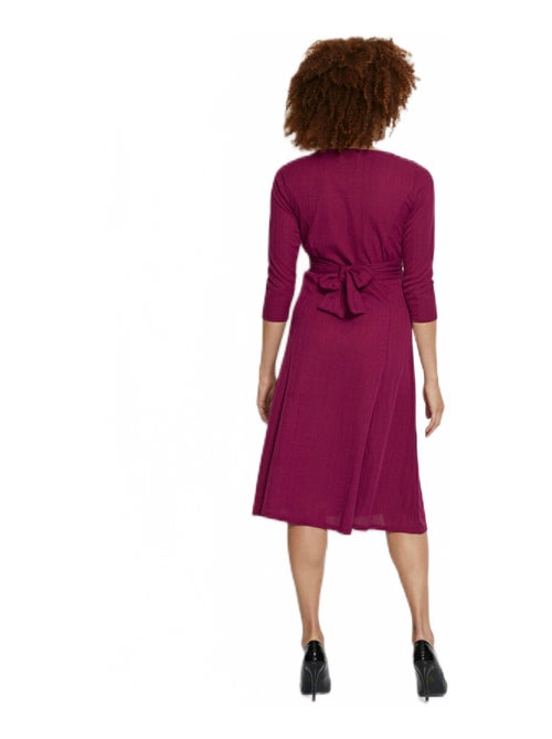 Robe courte cache-coeur en maille - Kiabi