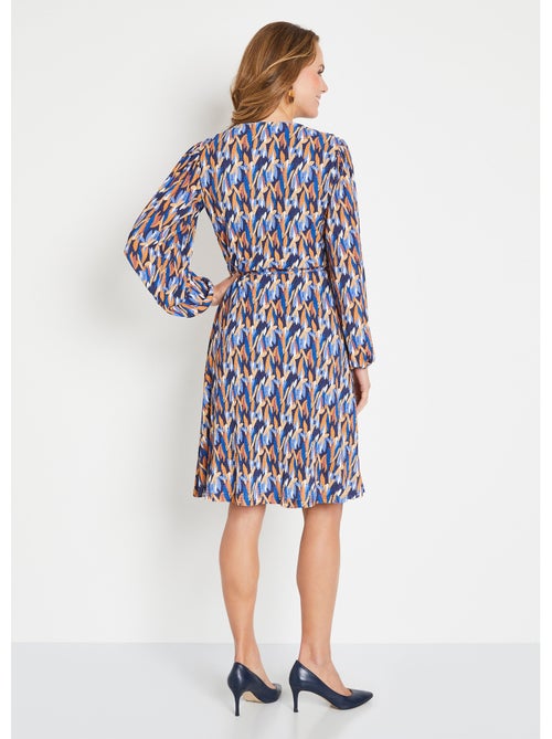 Robe courte cache-coeur imprimé feuillage - Afibel - Kiabi