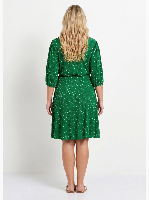 Robe courte cache-coeur imprimé pois - Afibel - Kiabi