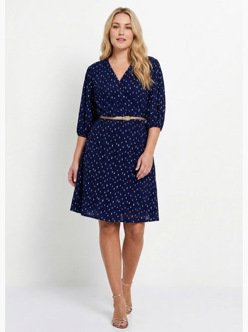 Robe courte cache-coeur imprimé pois - Afibel - Kiabi