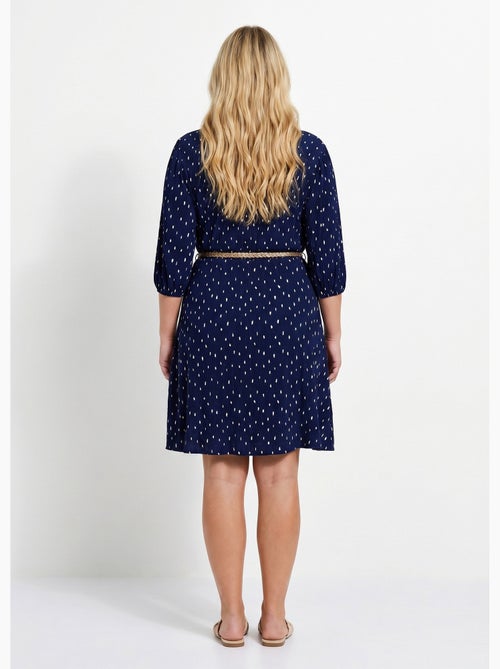 Robe courte cache-coeur imprimé pois - Afibel - Kiabi