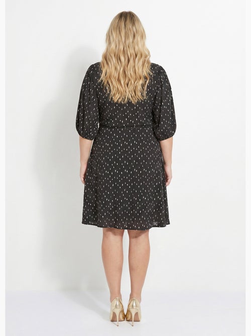 Robe courte cache-coeur imprimé pois - Afibel - Kiabi