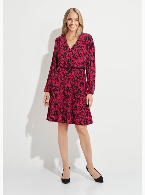 Robe courte cache-coeur imprimé tachiste - Afibel - Kiabi