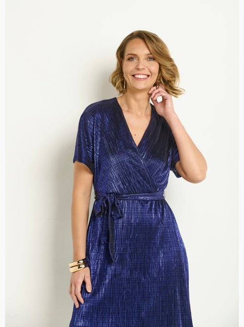 Robe courte cache-coeur motif métallisé - afibel - Kiabi