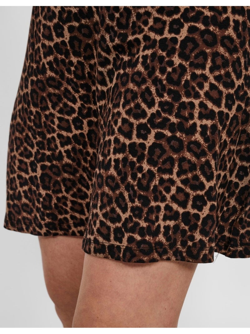 Robe courte, col rond Vero Moda Marron - Kiabi