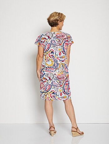 Robe courte coupe droite kimono - AFIBEL