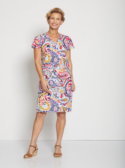 Robe courte coupe droite kimono - AFIBEL - Kiabi