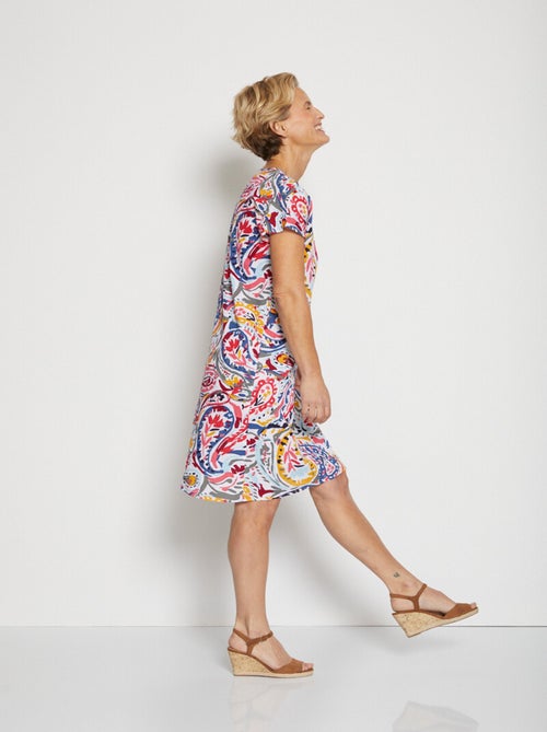 Robe courte coupe droite kimono - AFIBEL - Kiabi