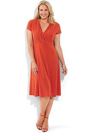 Robe courte décolleté effet cache-coeur - Afibel