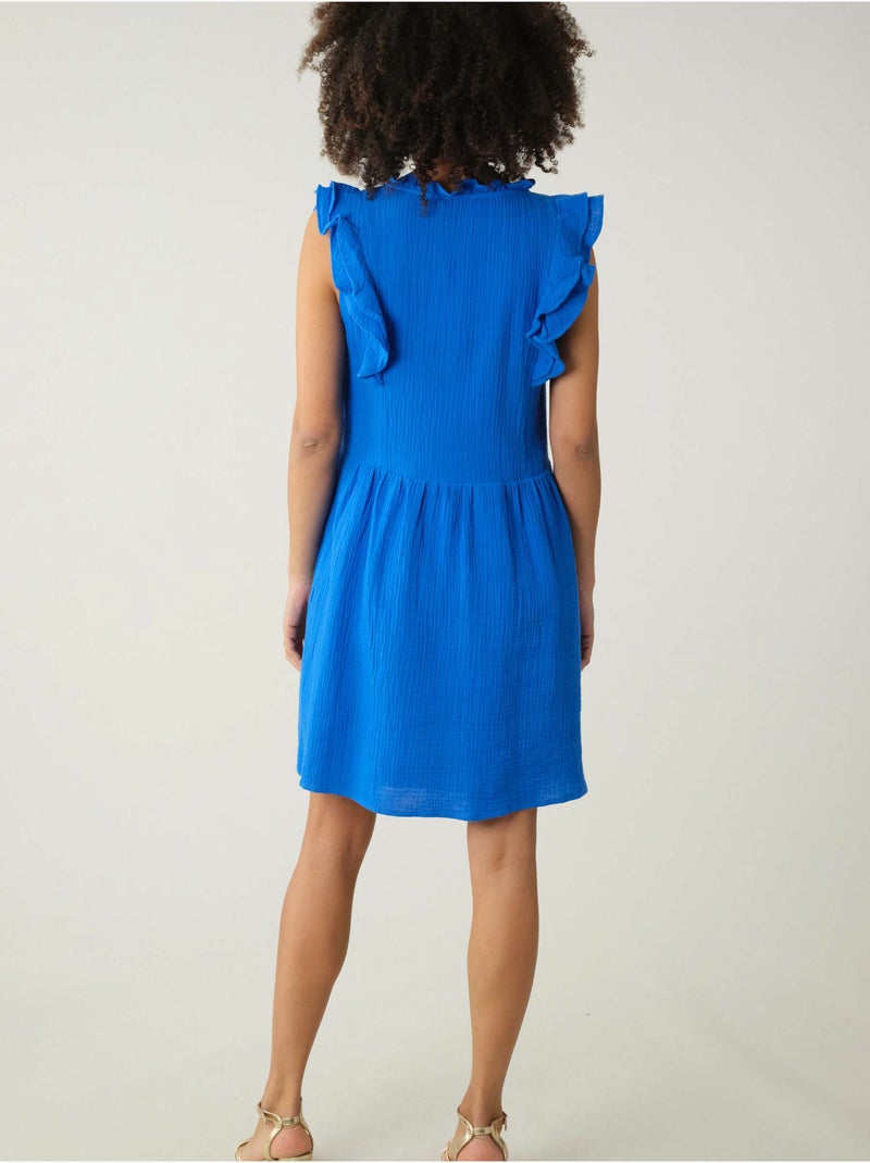 Robe courte 'Deeluxe' Bleu fluo - Kiabi