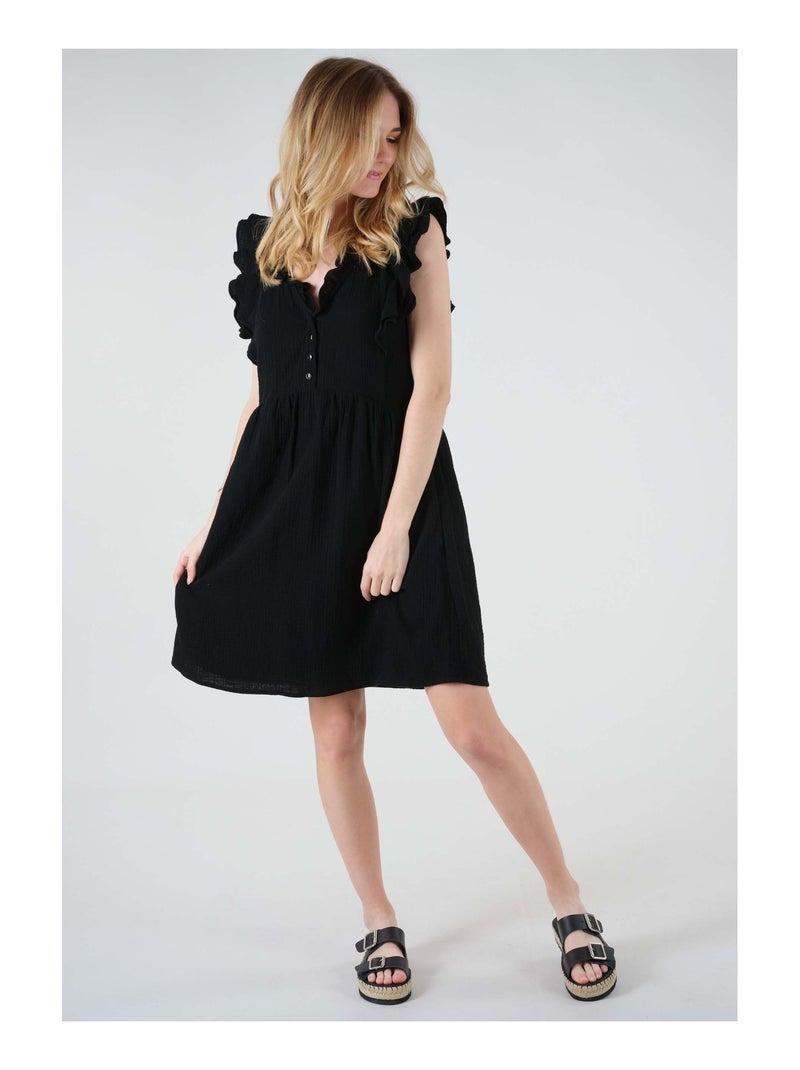 Robe courte 'Deeluxe' Noir - Kiabi