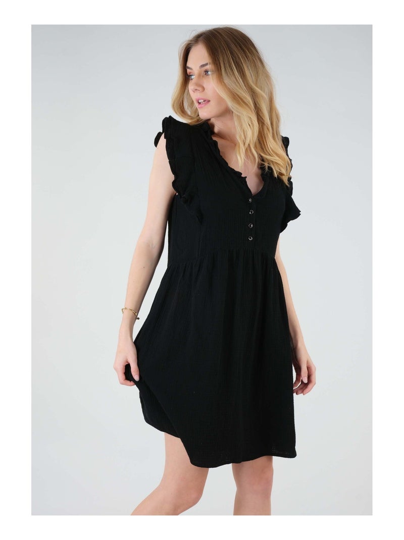 Robe courte 'Deeluxe' Noir - Kiabi