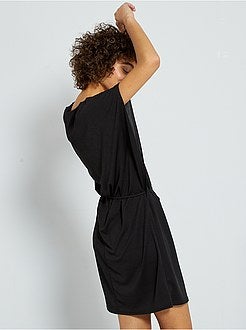 Robe courte détail doré - Kiabi