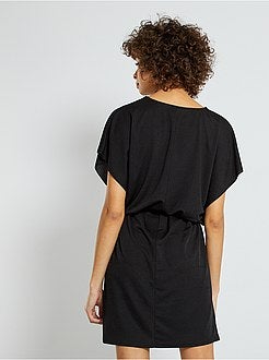 Robe courte détail doré - Kiabi