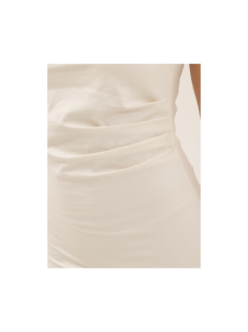 Robe courte drapée IMAVA Ecru - Kiabi