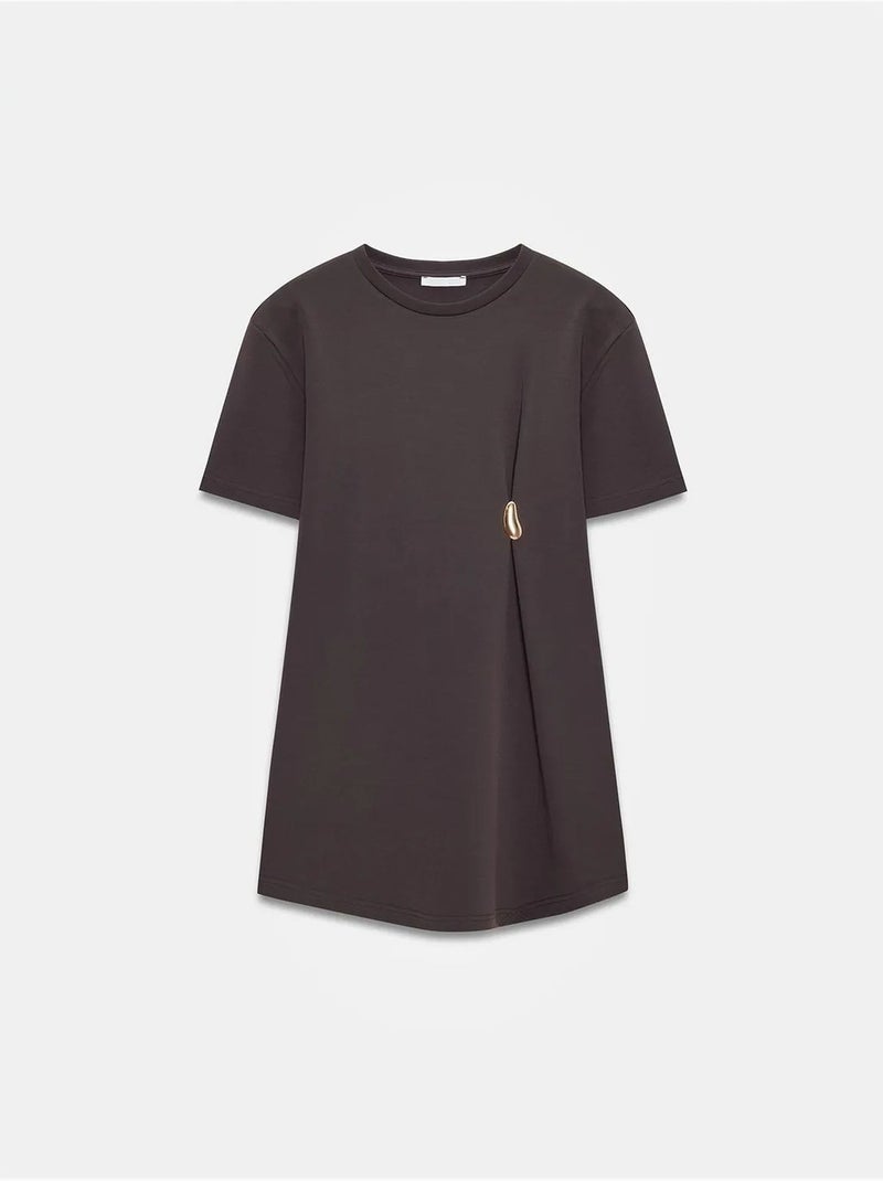 Robe courte droite femme dilvin Marron chocolat - Kiabi