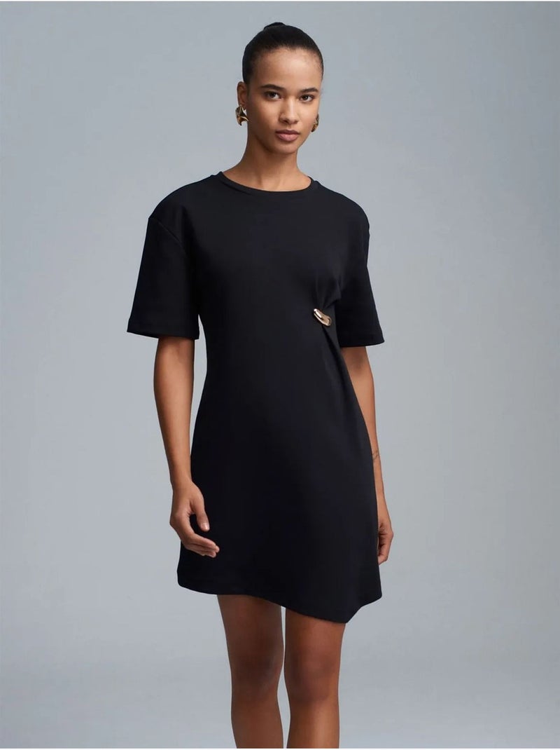 Robe courte droite femme dilvin Noir - Kiabi