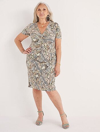 Robe courte droite froncée devant - AFIBEL