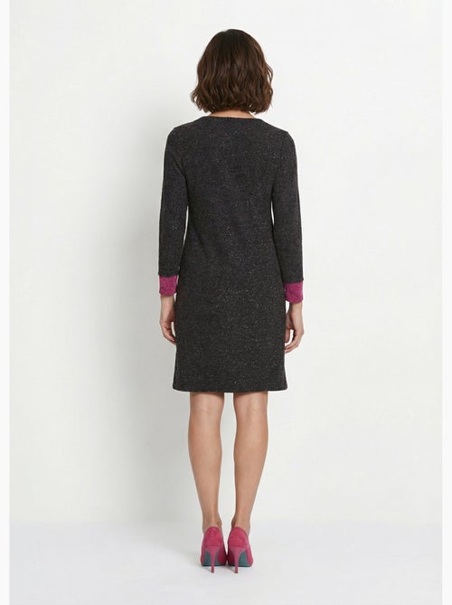 Robe courte droite maille chaude col rond - Afibel - Kiabi