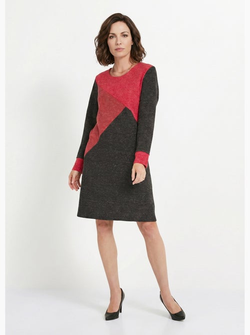 Robe courte droite maille chaude col rond - Afibel - Kiabi