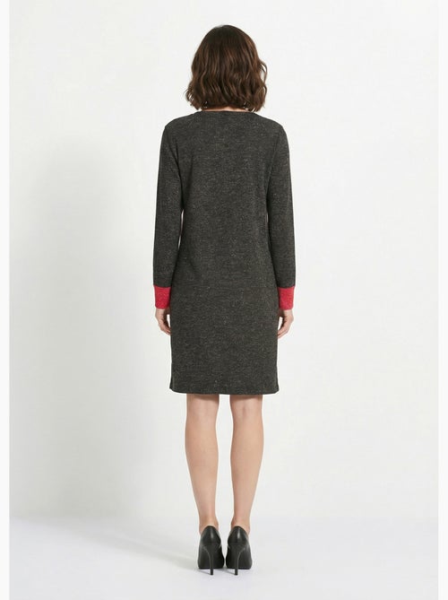 Robe courte droite maille chaude col rond - Afibel - Kiabi