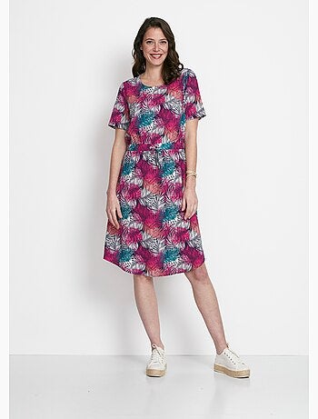 Robe courte droite taille élastiquée - Afibel