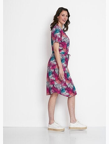 Robe courte droite taille élastiquée - Afibel