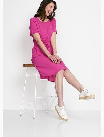 Robe courte droite taille élastiquée